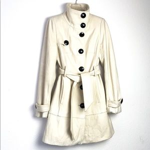 Vintage Y2K Express White Wool Coat